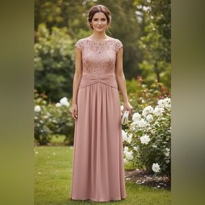 Lace Blush Pink Gown - (perfect mother of bride dress) or to attend wedding
